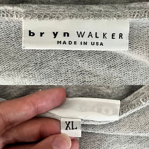 Bryn Walker Womens Size XL Gray Asymmetrical Jersey Knit Pullover Sweatshirt Top - Picture 11 of 11
